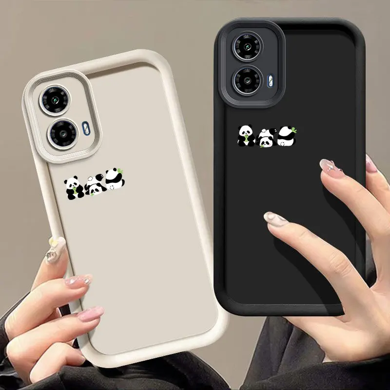 G34 Three Pandas Sky Eye Ladder Phone Case For Motorola Moto G34 Cover