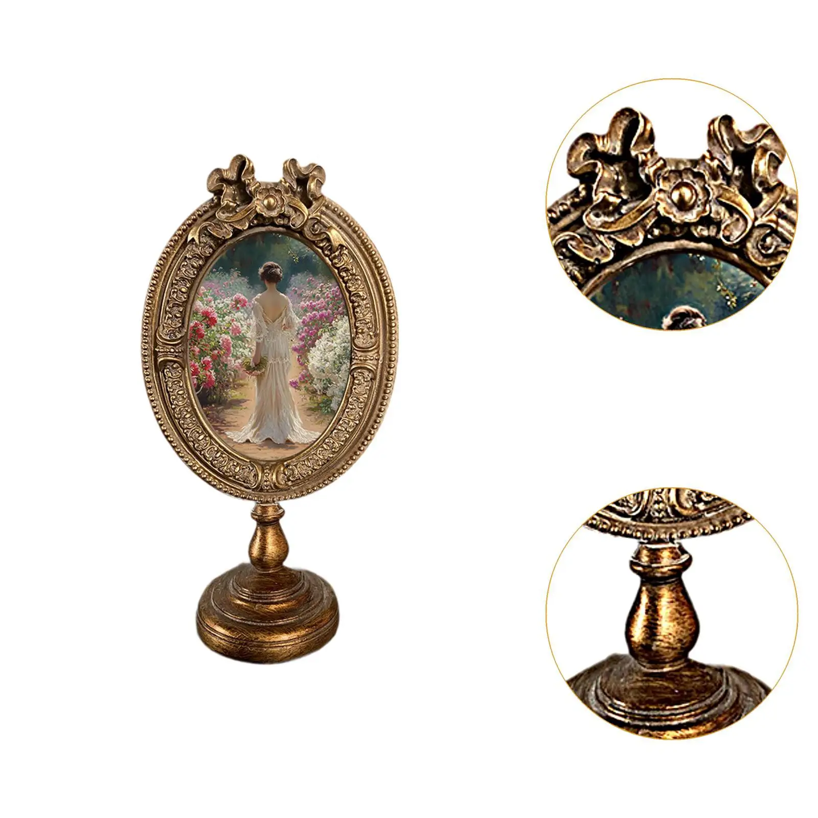 Retro Styled Photo Frame with Stand Elegant Versatile Accessories 22.5x12cm for Housewarming Gift Hand Crafted Tabletop Ornament