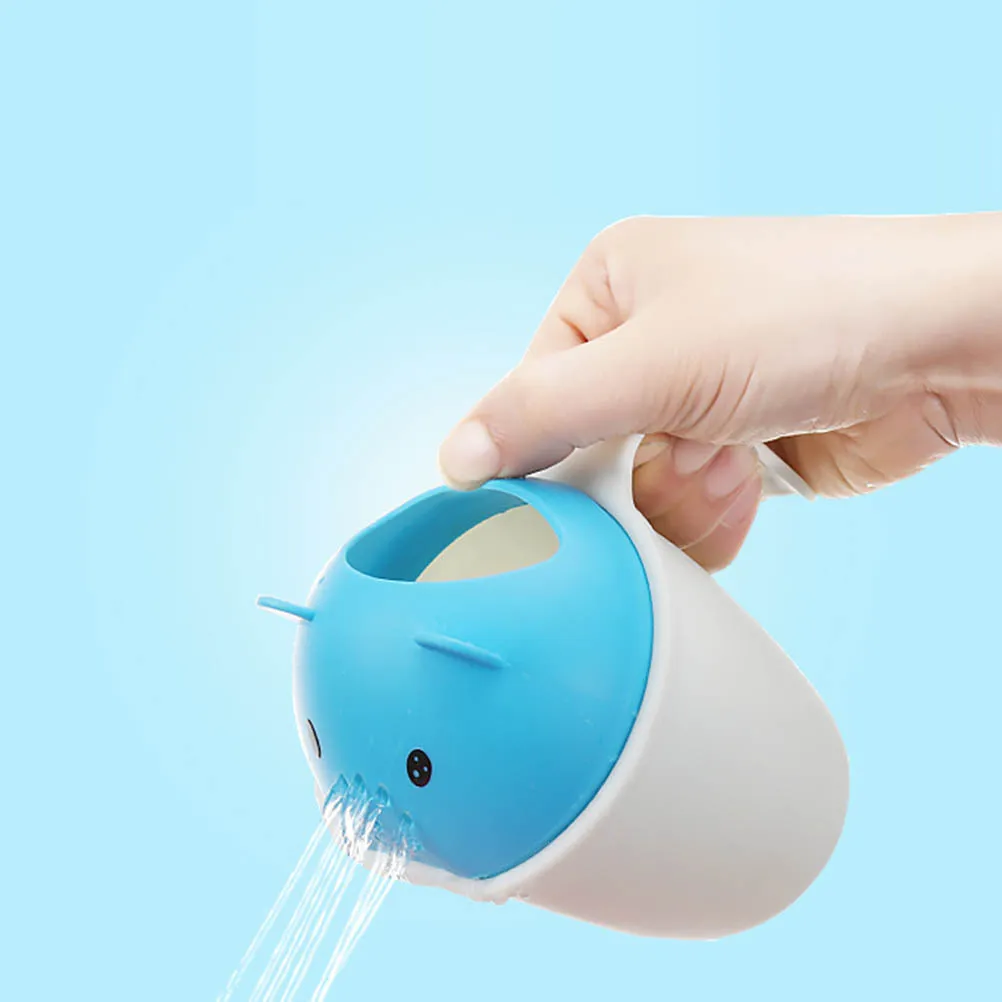 

Cartoon Bear Shape Blue Baby Shampoo Cup Thickened Plastic Hair Rinse Bath Scoop Baby Bath Water Bailer Shampoo Cup