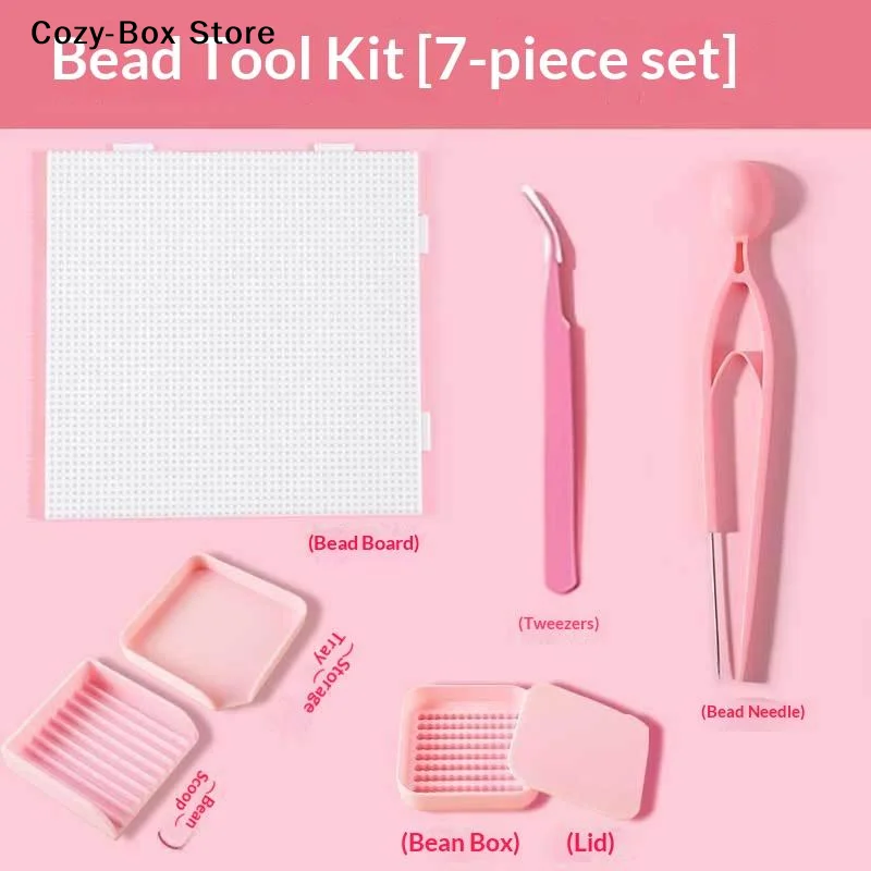 [ZY]1Set Fuse Beads Tool Kit Peg Board Tweezers Storage Boxes Bead Scoop For Kids Adults DIY Craft Making[ZY]