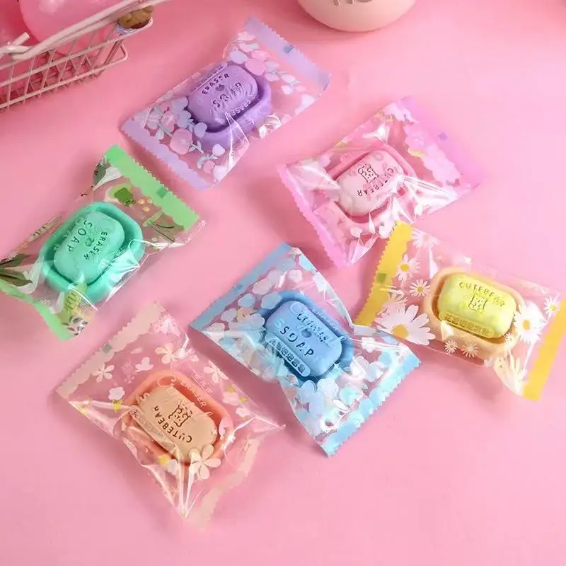 Celebrity Mini Soap Eraser Creative Cute Simulation Shape Soap Box Children Primary School Kawai Stationery Supplies Batch