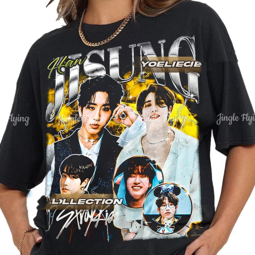 Limited Han Jisung Vintage T-Shirt Ivy K Pop Hip Hop Music Gift For Woman And Man Unisex High Quality