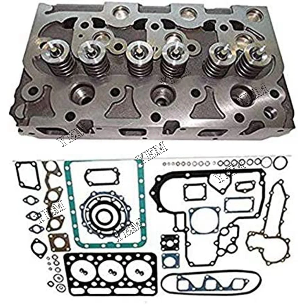 

Brand-New Cylinder Head w/Valves+Full Gasket Set For Kubota Engine For Bobcat 643 225 325 328