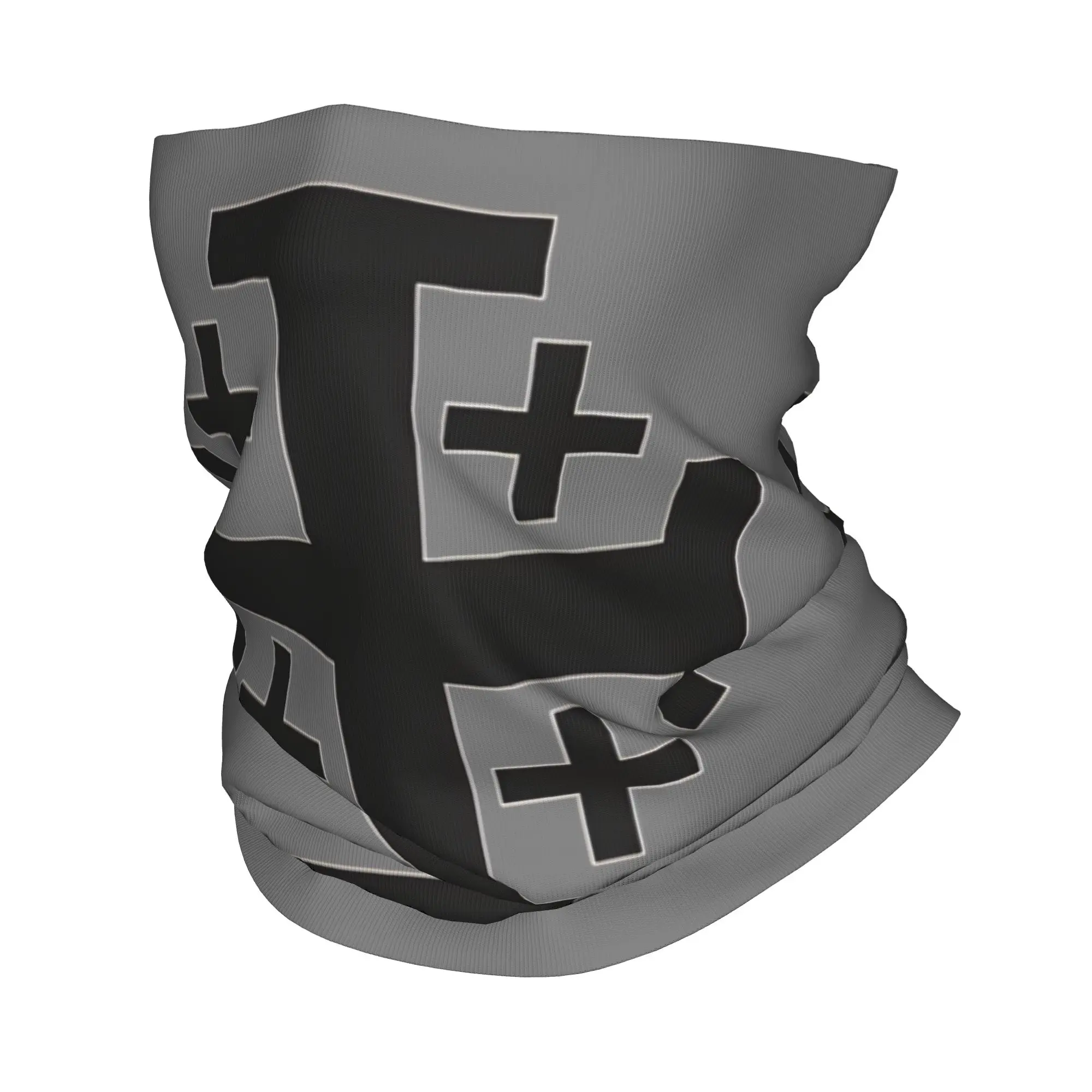 Crusader Cross - Pañuelo para el cuello con estampado de la cruz de Jerusalén, bufanda, máscara facial cálida, para montar a caballo, unisex, para adultos, invierno