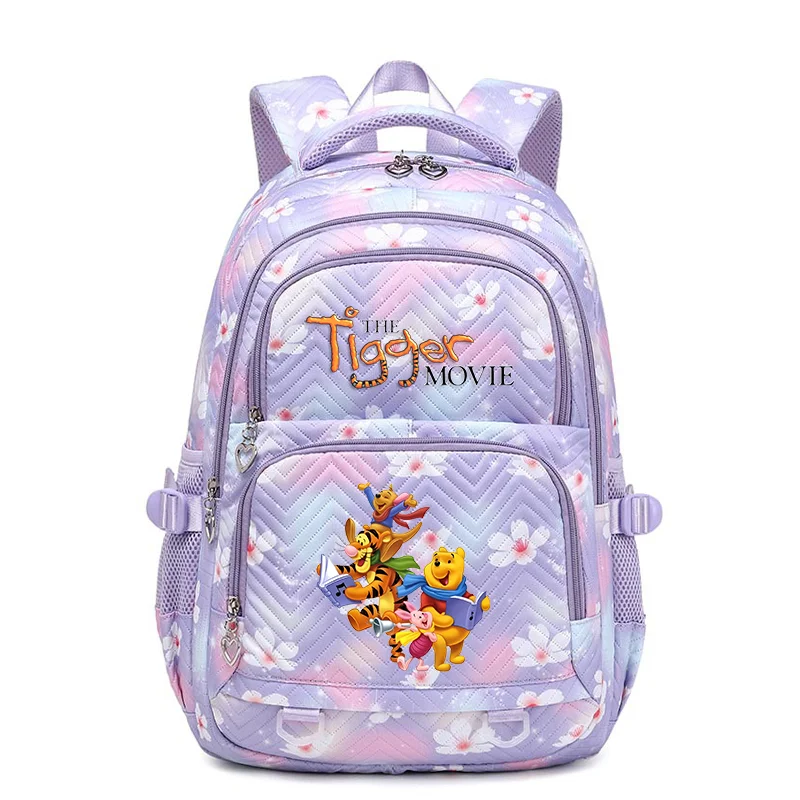 

Disney The Tigger Movie Schoolbag for Teenage Girls Bookbag Mochila Waterproof Women Backpack Female Travel Bag Backpacks