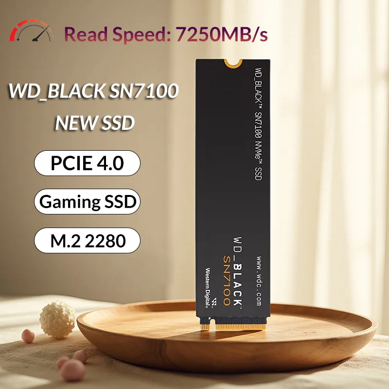 Western Digital SSD SN7100 1TB 2TB 4TB M.2 2280 NVMe Read Up to 7250MBs PCIe Gen 4.0x4 Solid State Drives for Computer PS5