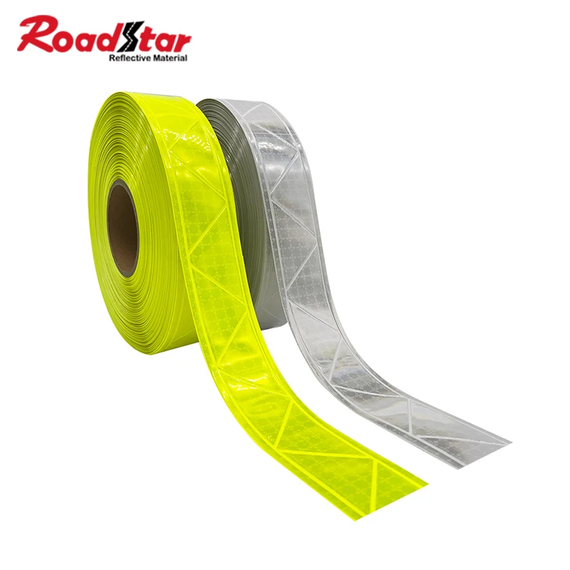 

Roadstar W Shape High Visibility Microprimatic Reflective PVC Tape Sewing on Clothes Warning Mark 5cm Width