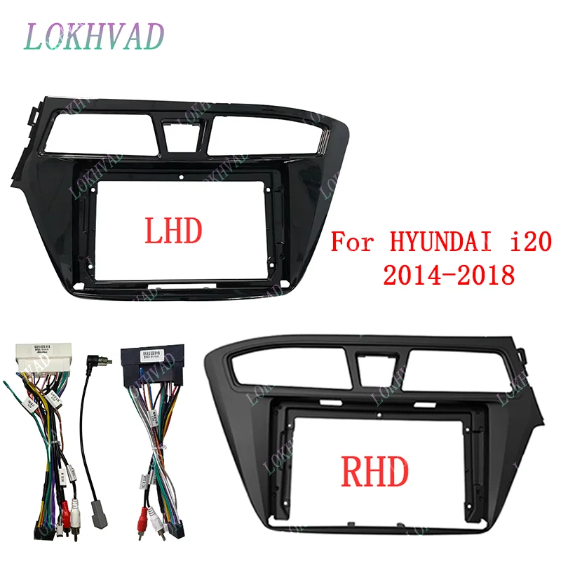 

Car GPS Navigation Panel For HYUNDAI I20 2014-2018 9 Inch Screen Radio Fascias Panel Frame 2 Din Headuint Car Stereo Frame