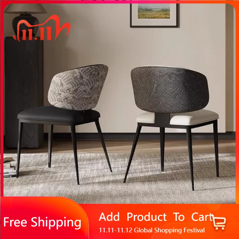 

Pedicure Light Luxury Dining Chairs Creative Unique Waiting Clear Dining Chairs Camping Modern Vanity Metal Sillas Furniture