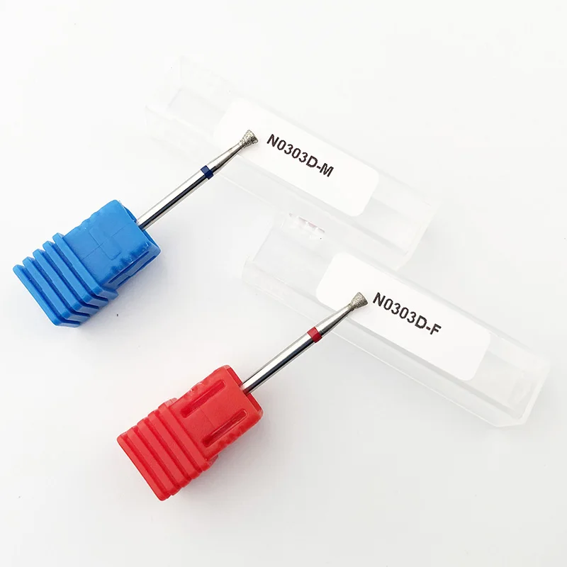 Foret à ongles en diamant, foret à cuticules, accessoire de perceuse à ongles électrique pour manucure, fraise rotative ronde pour Salon de manucure, 1 pièce