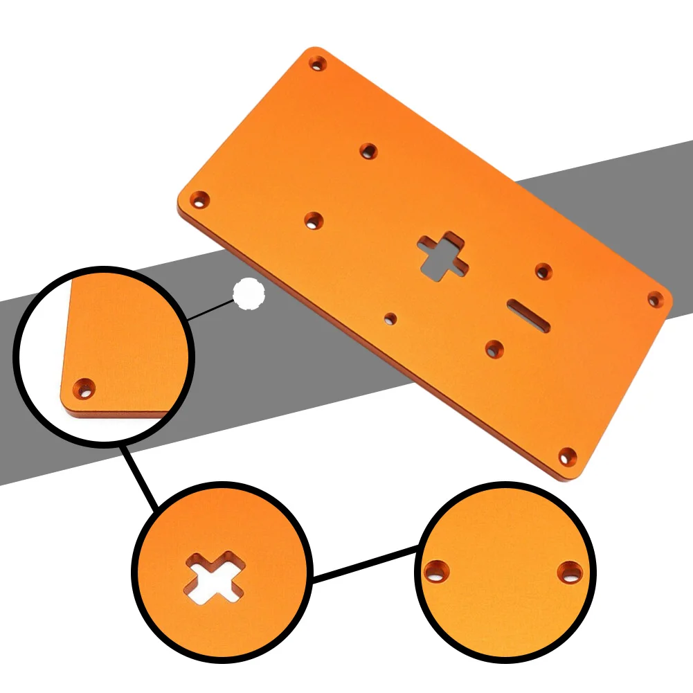 1set Router Table Insert Plate Aluminum Alloy Jig Saw Insert Plate Precision Alignment For Woodworking DIY Wood Cutting Machine