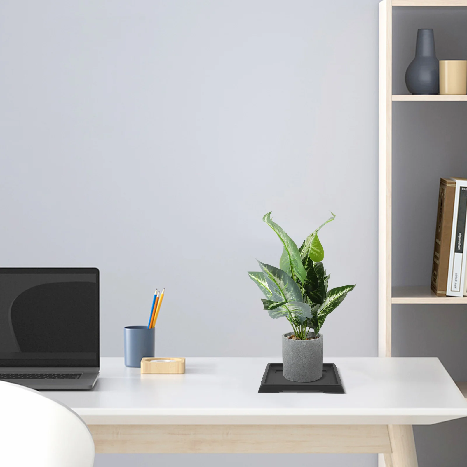 

4 шт. прочных прямоугольных поддонов для растений, неподдающихся деформации, пластиковые подставки для цветочных горшков, многофункциональные поддоны для сбора воды для использования в помещении