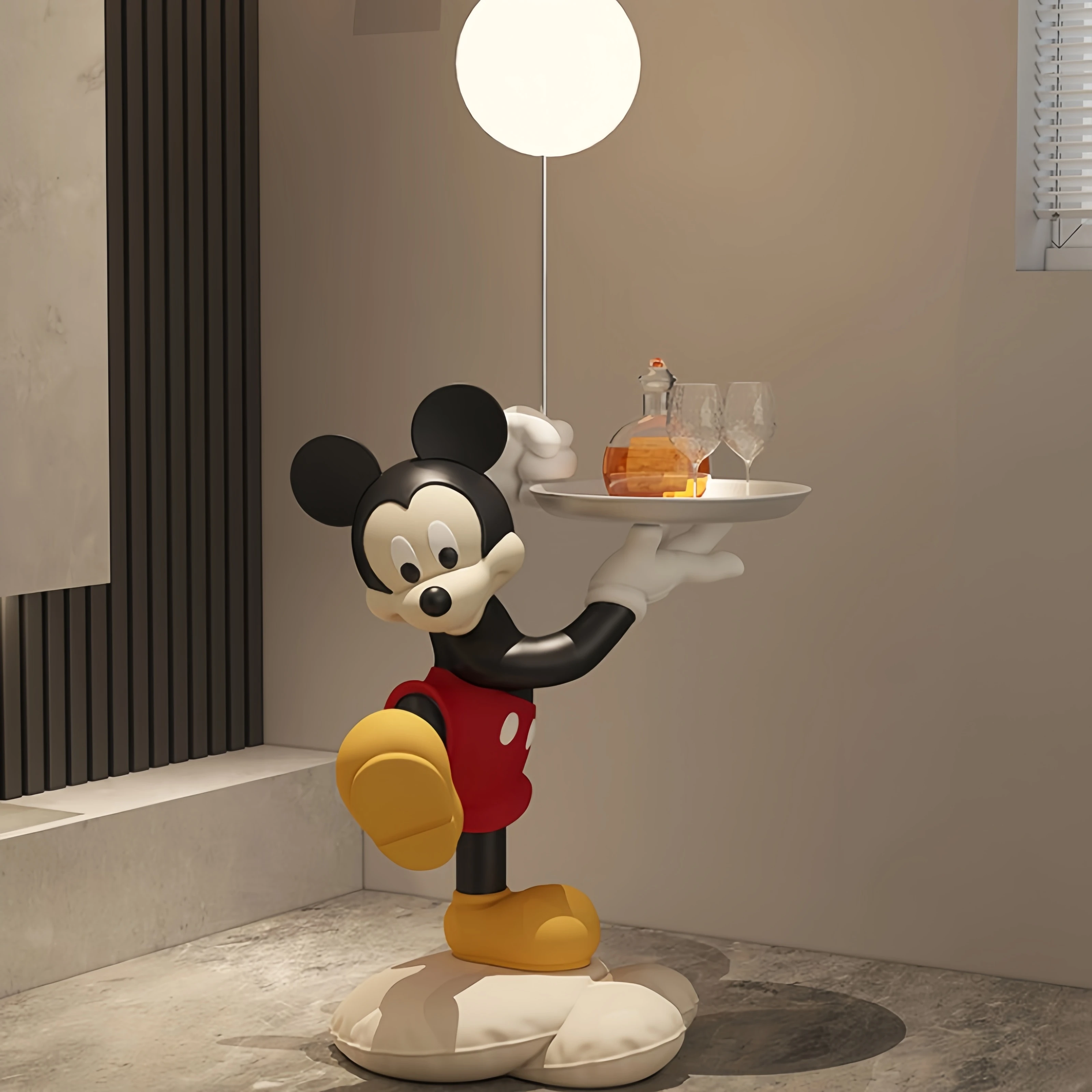 108/126cm Disney Cartoon Anime Mickey Mouse taca Led Disney Model kolekcja figurek do salonu dekoracja domu lalka