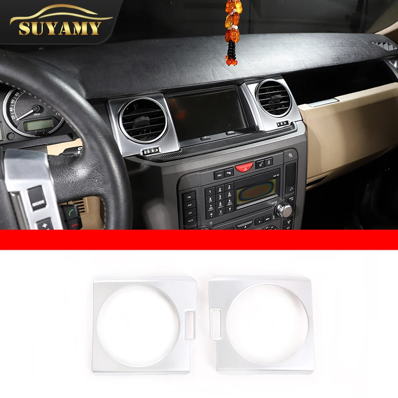 

Chrome Air Conditioning Vent Frame Cover Trim Interior Sequins Air Outlet Panel Decorative For Land Rover Discovery 3 2004-2009