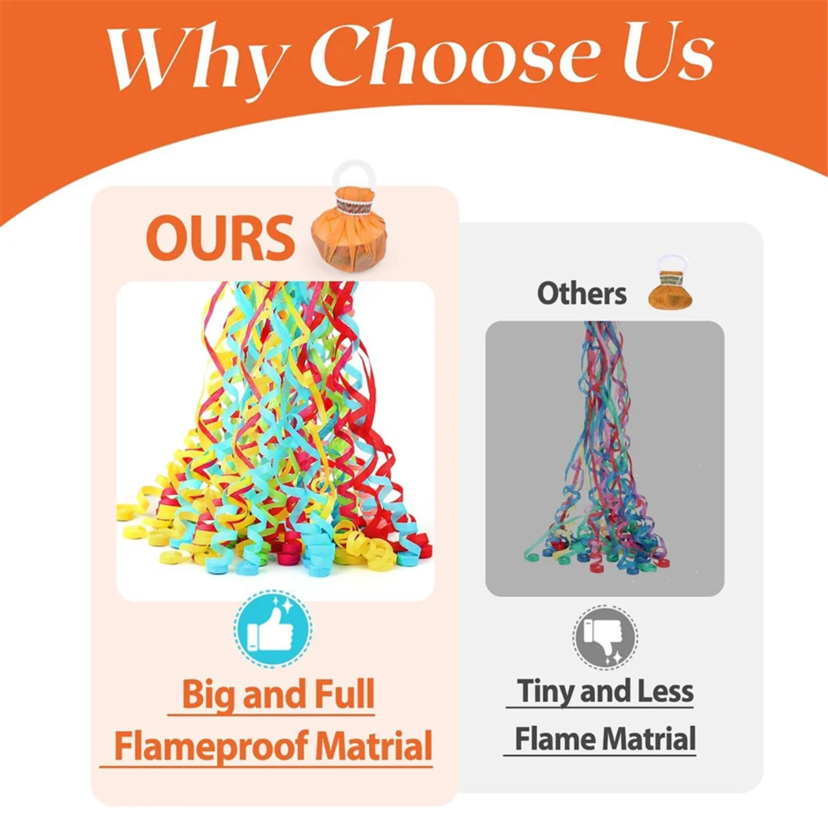 10 pacotes de poppers de streamer coloridos, biscoitos de papel multicoloridos sem bagunça, streamers de confete de lançamento manual para aniversário, casamento