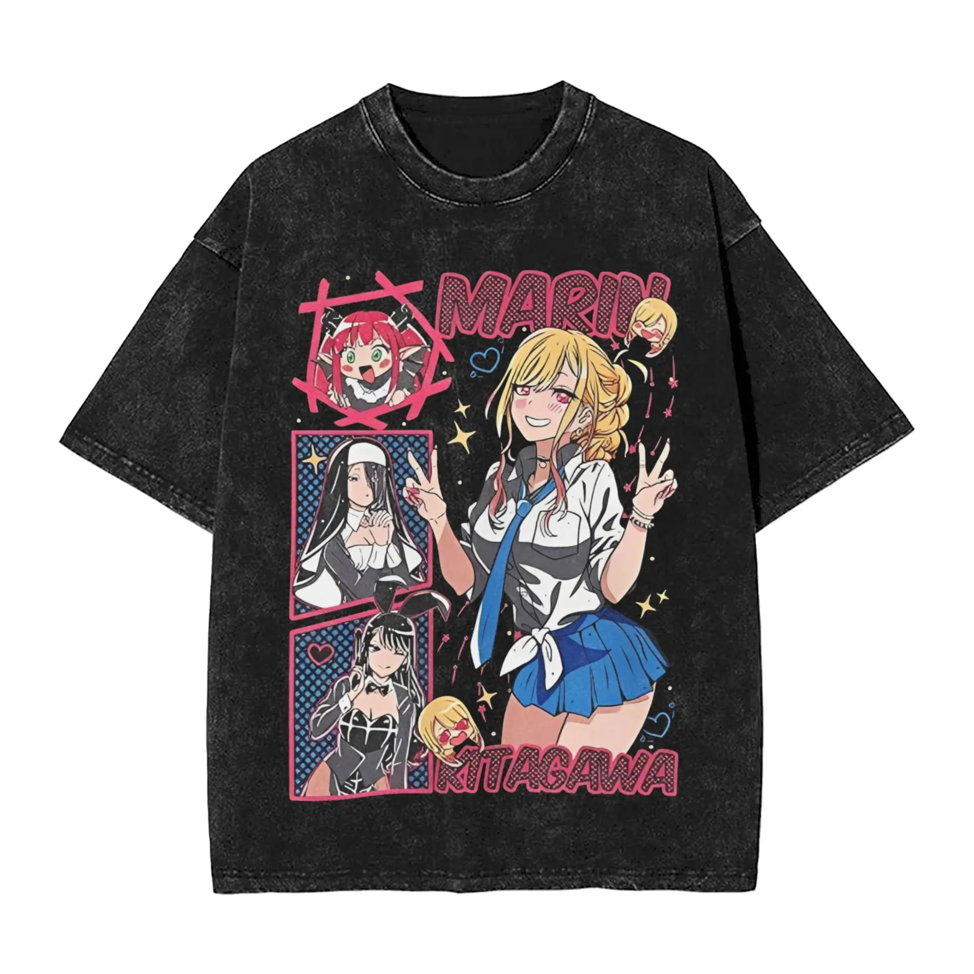 Marin Kitagawa  My Dress Up Darling Loose T-Shirts  Fashion Tshirt for Couple Beach Y2K Funny Printed Top Tees