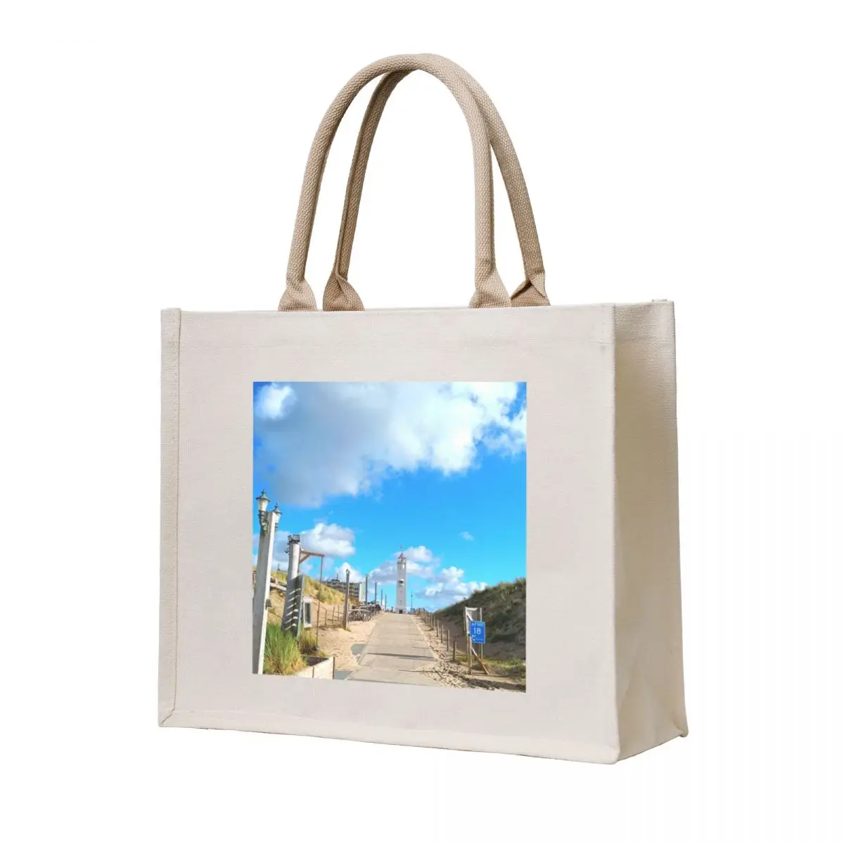 

Noordwijk Lighthouse: Guiding Light by The Netherlands Sea Tote Bag cute tote bag tote bags cloth bags reusable shopping bags
