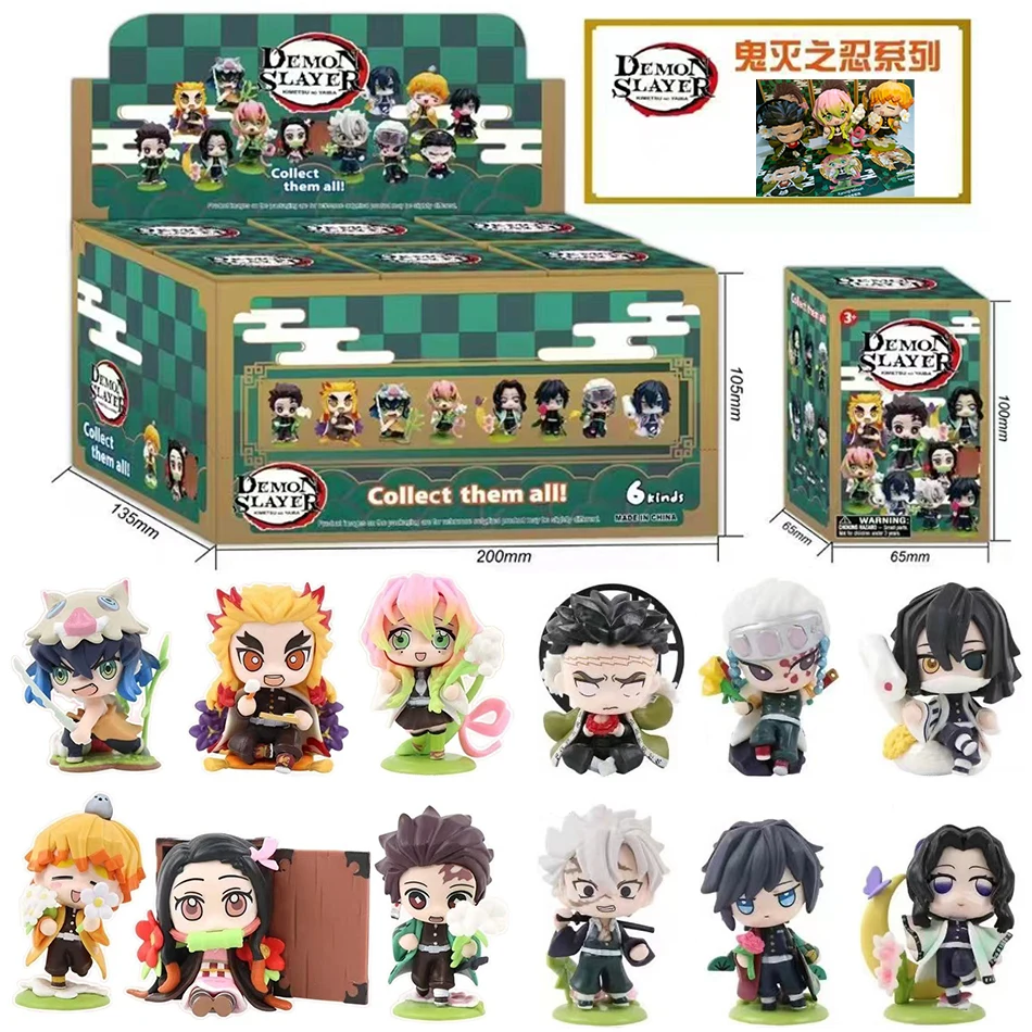 Demon Slayer Tanjiro Kamado Nezuko figura de dibujos animados de Anime caja ciega estatua personalizada creativa modelo ornamento caja de regalo sorpresa