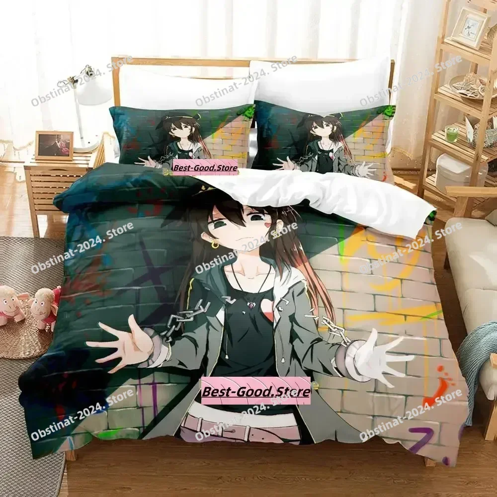 حار بيع Pixiv فانتازيا T طقم سرير مطبوعة مع المخدة غطاء لحاف السرير واحد مزدوج الملكة سوبر الملك الحجم Kawaii الفتيات #4