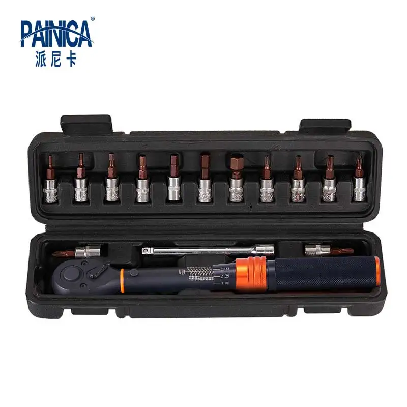 

1/4-Inch Ratchet Wrench 16-Piece Set - Quick-Release, Labor-Saving for Moto/Bike Maintenance, Adjustable Torque (2-24 N·m/in·lbs