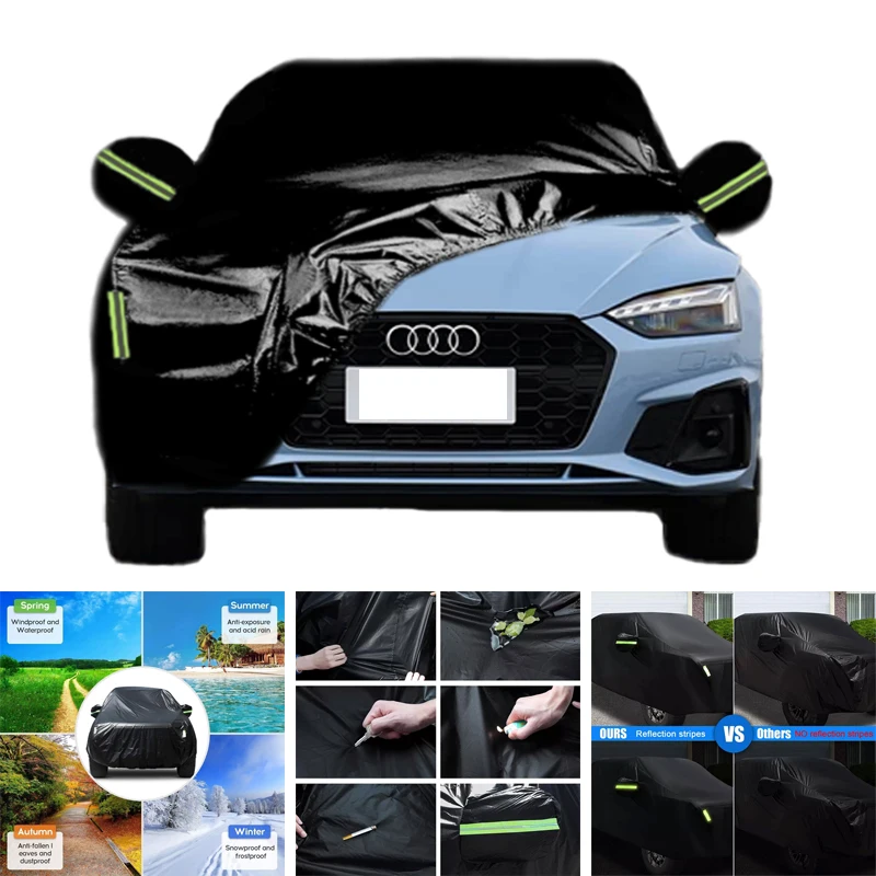 

For Audi A5 All-Weather Car Covers 6-in-1 Waterproof Dustproof UV Proof Snowproof Scratch Resistant Protection