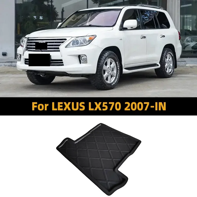 

For LEXUS LX570 2007-IN Car Rear Trunk Mat Boot Liner Floor Carpet Mud Non-Slip Waterproof Luggage Cargo Cover Auto Accessories