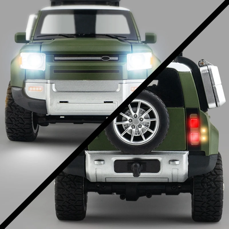 1 ชุด 1:24 SG2402 RC รถ 2.4 Ghz พลาสติกรีโมทคอนโทรล All-Terrain LED Light Off-Road รถบรรทุกของเล่น RC รถสีเขียว