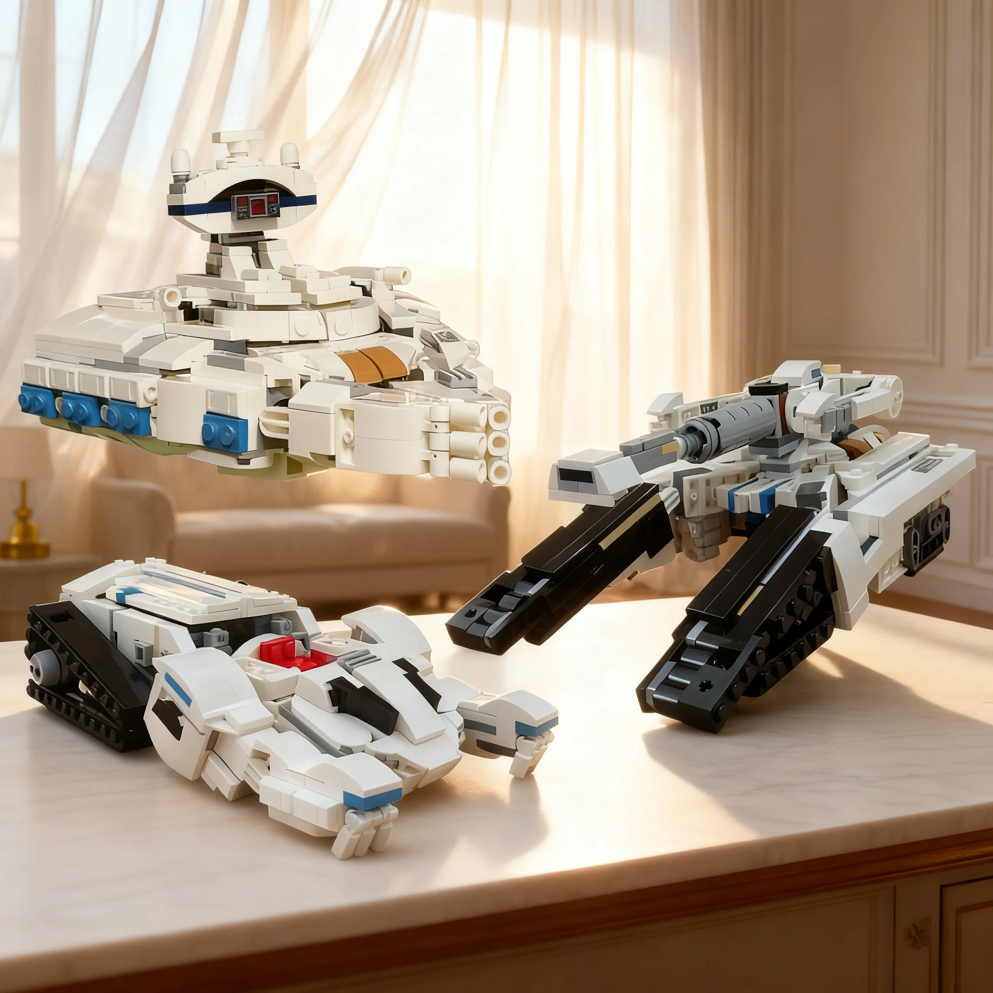 Model Kit Robocop - 1507 pièces MOC Transformer Thundertank StarDestroyer