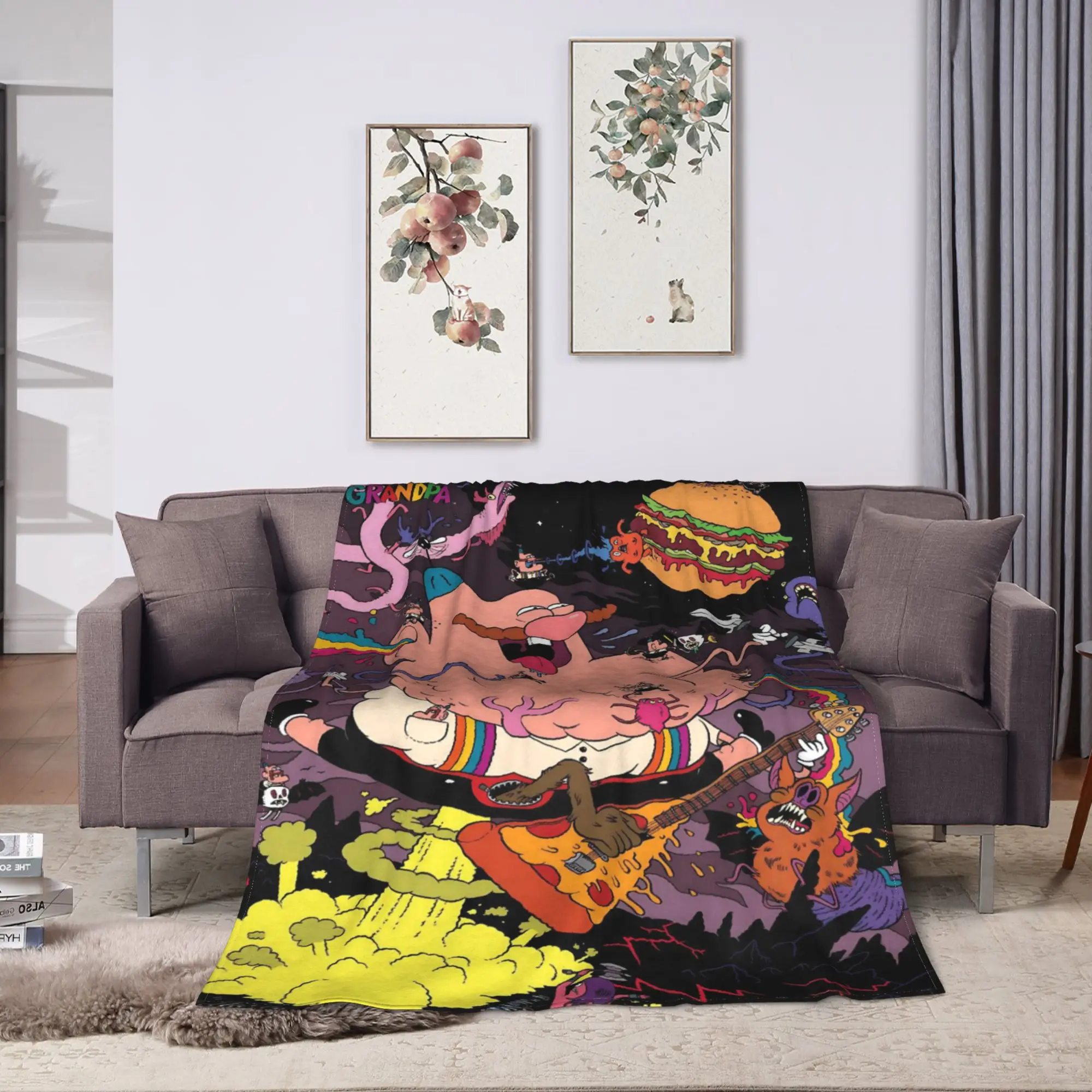 Uncle Grandpa Blankets Quality Super Warm  Throw Blanket Winter Decorative Home Decor Funny Bedspread