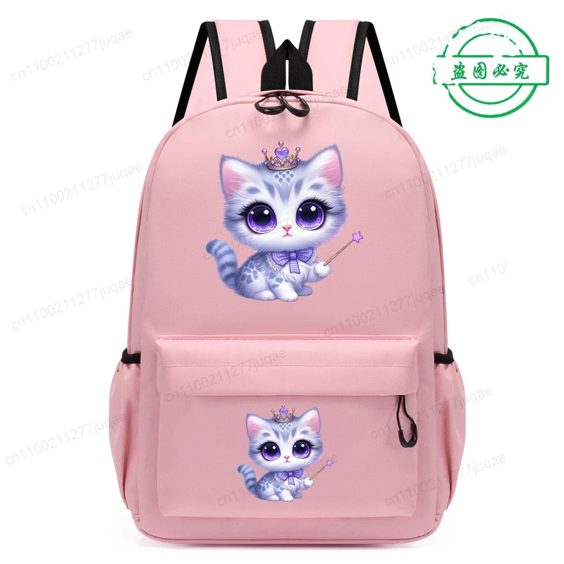 

Cute Kawaii Cat Animal Kids Backpack Kindergarten Outdoor Sports Bookbag Pastel Chibi Kitty Anime Bagpack Little Girl Mini Bags