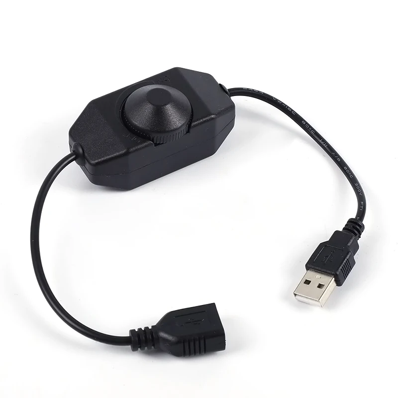 

2PCS USB LED Knob Dimmer DC 5V Ribbon Brightness Adjust Switch Controller Connector For 5050 3528 2835 5 Volt Strip Lights ﻿