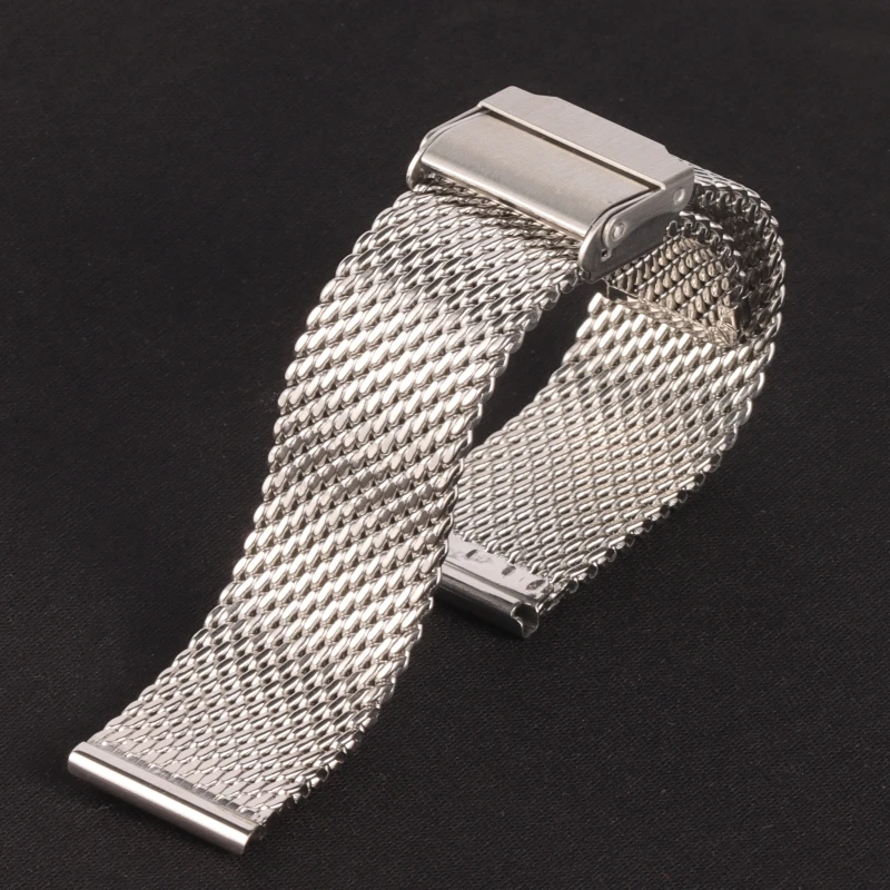 1.0mm 0.6mm Mesh Watch Band for DW Universal Milanese Stainless Steel Strap Wrist Belt Bracelet 8/10/12/14/16/18/20/22/24mm Tool