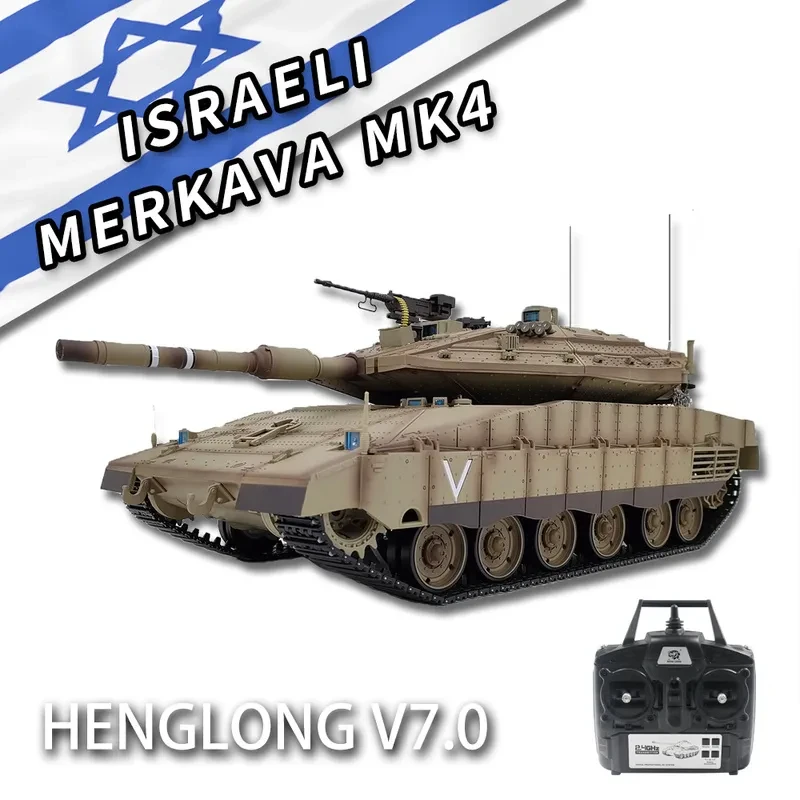 Heng Long 1/16 RC Battle Tank IDF Merkava MK IV 3958 TK7.0 Turret 320° Rotating Toucan Plastic Vehicle Model Toys for Boys