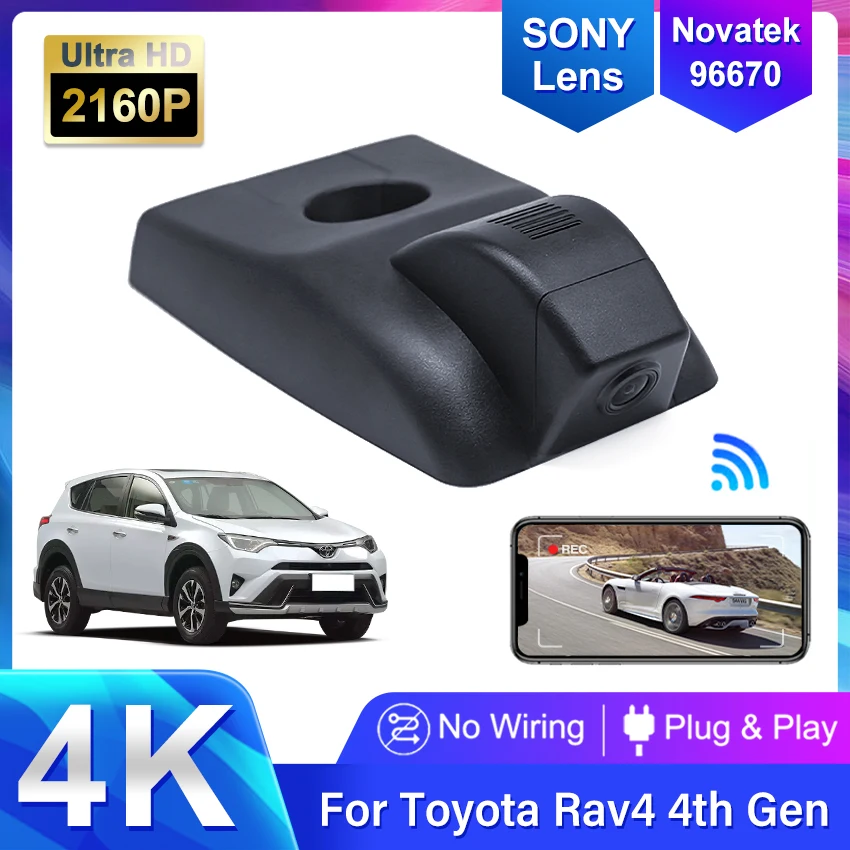 Car DVR For Toyota RAV4 xa40 Low Configuration 2017 2018 2019 Plug and play Car Front Camera Wifi Video Recorder 4K Dash Cam