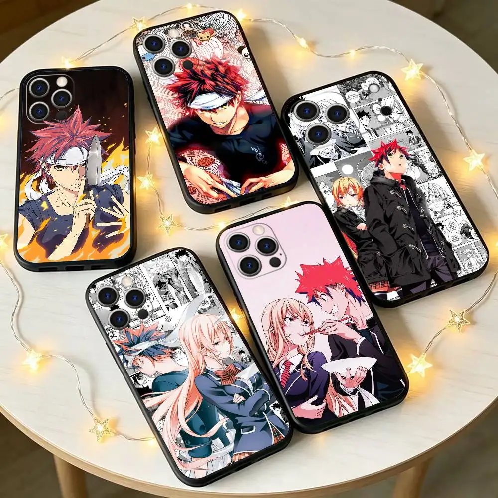 

s-Shokugeki no S-Soma Food Wars! Phone Case For iPhone 17,16,15,14,13,12,11 Plus,Pro Max,XS,Soft Silicone Black Cover