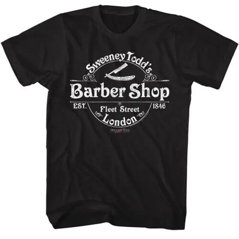 Sweeney Todd Barber Shop Black T Shirt