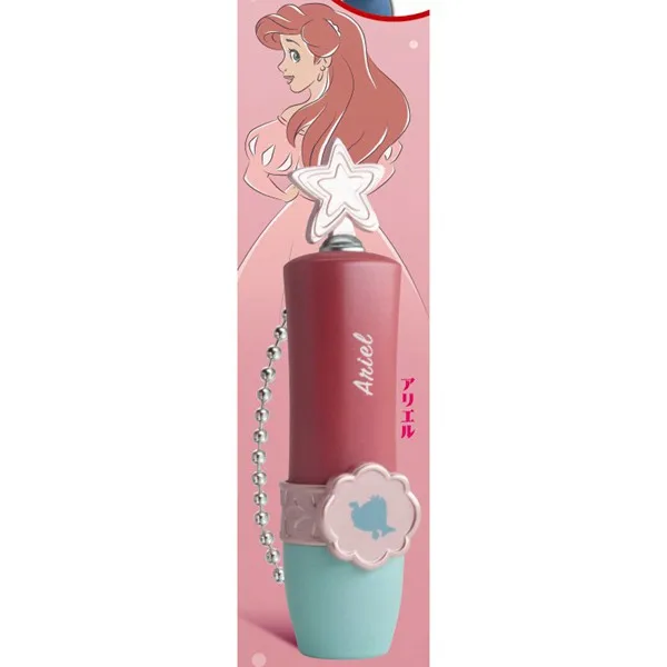 Japanese Genuine Gacha Scale Model Princess Lip Balm Case Lipstick Case Pendant Mulan Jasmine Ariel Action Figure Toys