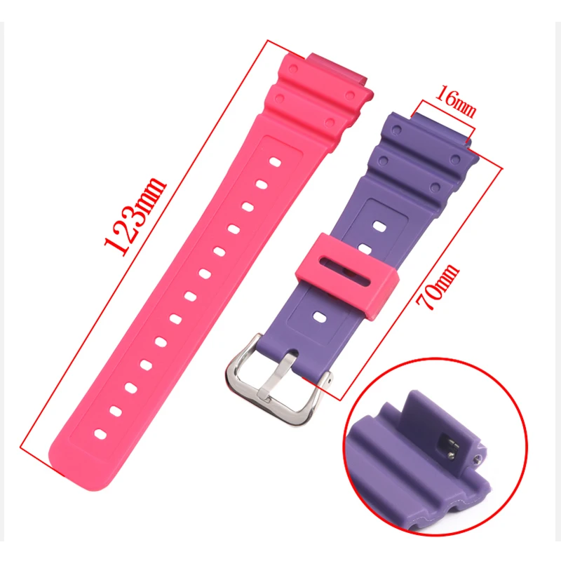 16mm men's resin watch band accessories compatible for Casio GA-2100 GA2110 GA-B2100 watch strap women's rubber sports wristband