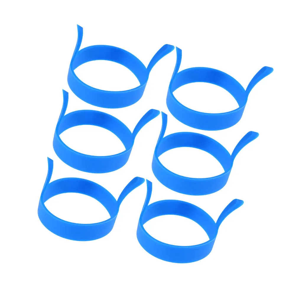 

6Pcs Stretchable Silicone Egg Molds Non-Deformable Flexible for Cooking Eggs Omelettes Pancakes Breakfast Foods