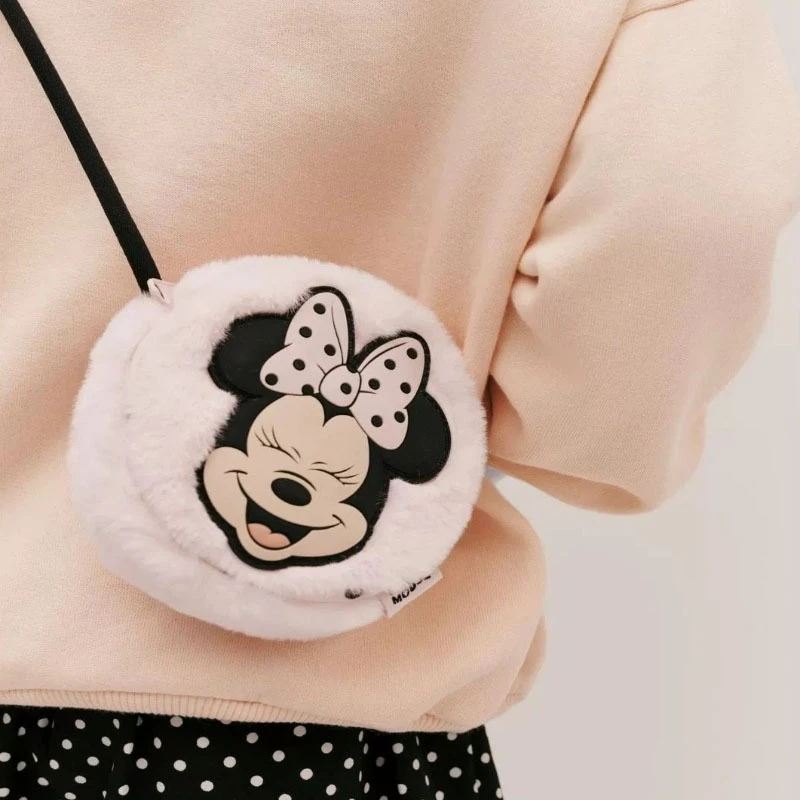 

Новинка 2026 года: Детская сумка через плечо с Минни, милый плюшевый кошелек для монет, мультяшная сумка через плечо для девочек, маленькая детская сумочка