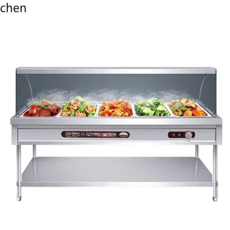 HTT tavolo isolante per fast food copertura in vetro riscaldamento ristorante camion cucina zuppa piscina temperatura costante risparmio energetico