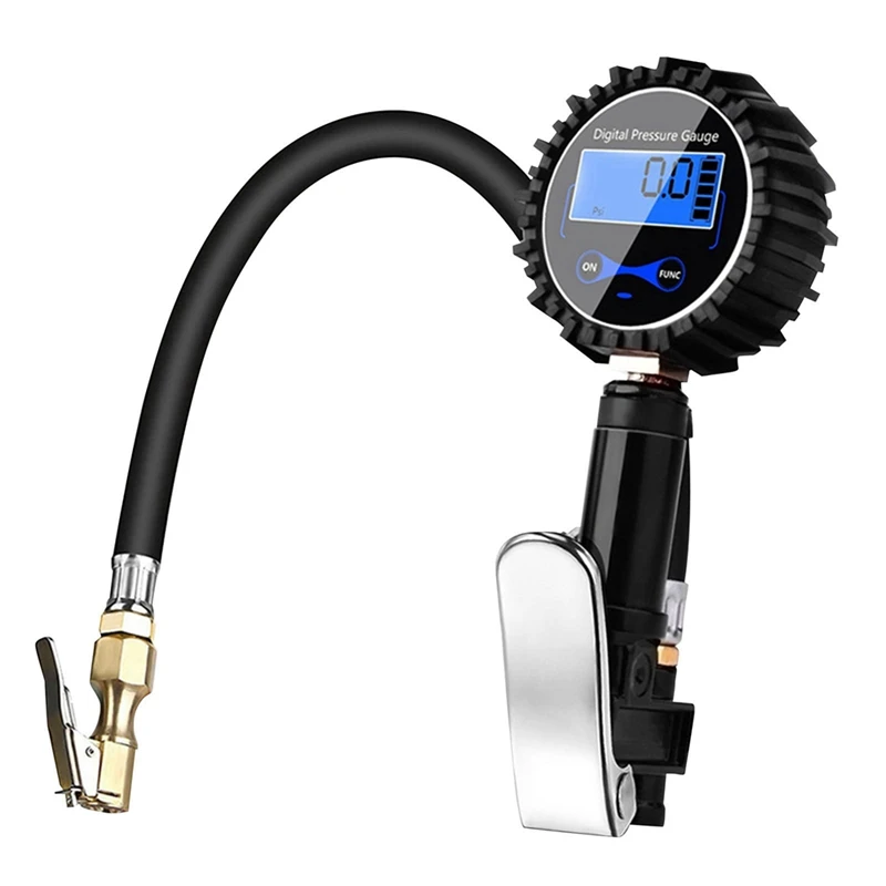 

ABKJ-250Psi LCD Display Tire Pressure Counter Digital Backlight Vehicle Tester Inflation Monitoring Pressure Gauge