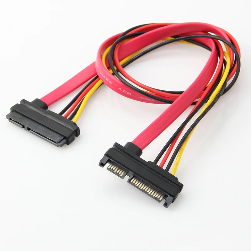 1M SATA Extension Cable 30cm Male to Female 7+15 Pin cord 7P data transfer 15P Power supply SATA Cable 22Pin SATA Line 0.5m