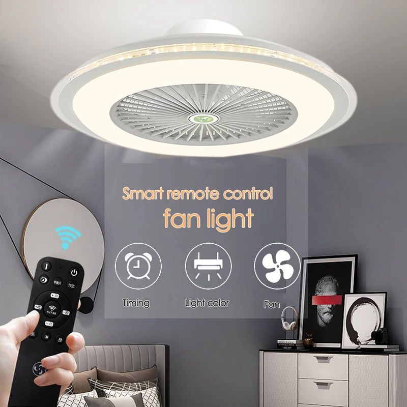 ventilador de teto eletrico com iluminacao lampada de controle remoto smart fans room decor arrefecimento tudo em um quarto para casa 01