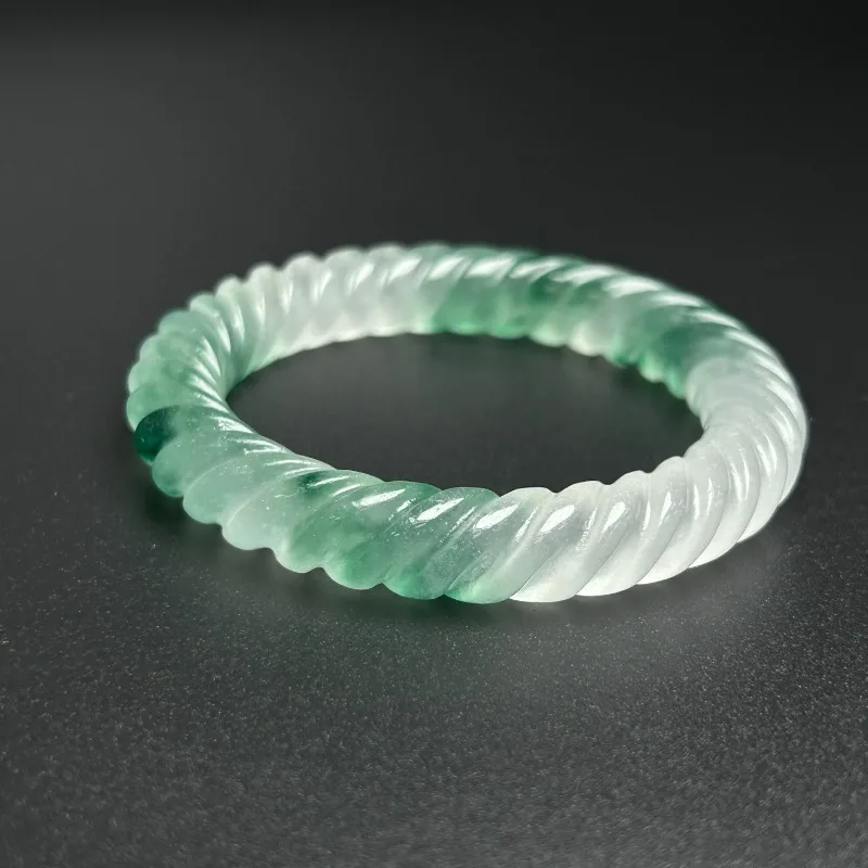

Новый натуральный ледяной кварцит Jade Twist универсальный модный женский браслет ювелирные изделия