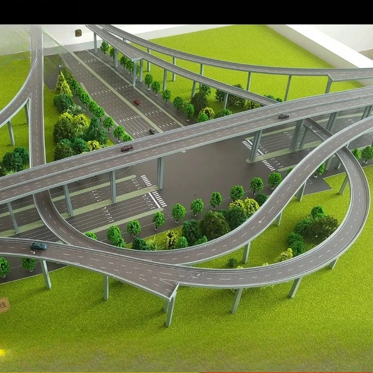 Traffic course teaching sample, infrastructure exhibition kit, custom highway viaduct bridge sand table model