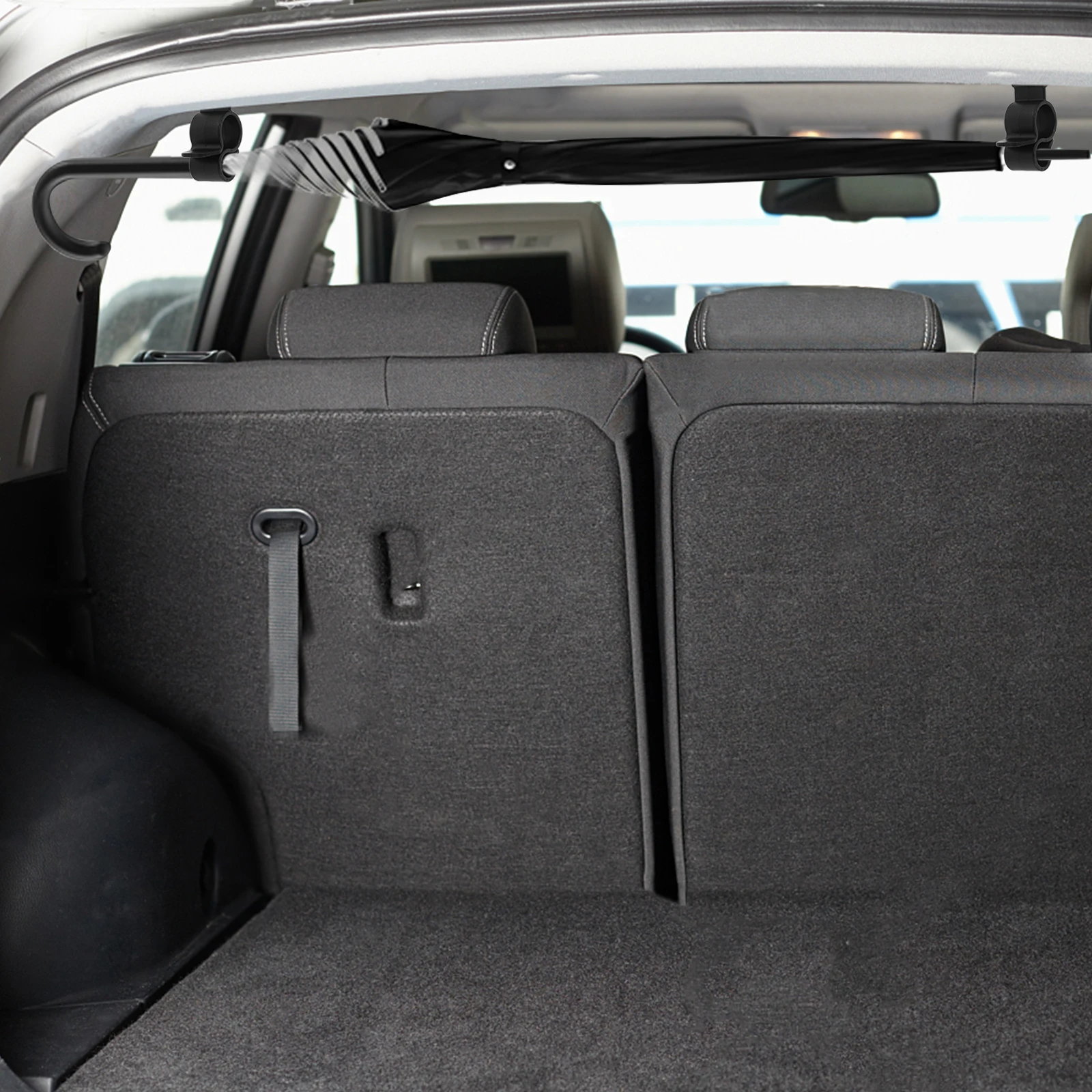 

8 шт. автомобильный держатель для зонта, крючок для хранения багажника, органайзер, многофункциональная автоматическая вешалка для багажника, аксессуары для автофургонов, прочный пластик от дождя