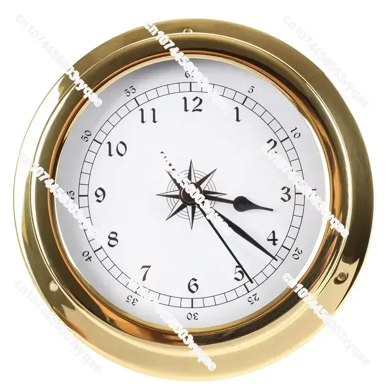 145Mm Copper Shell Marine Barometer Atmospheric Pressure Gauge Thermohygrometer Clock Set 6-piece