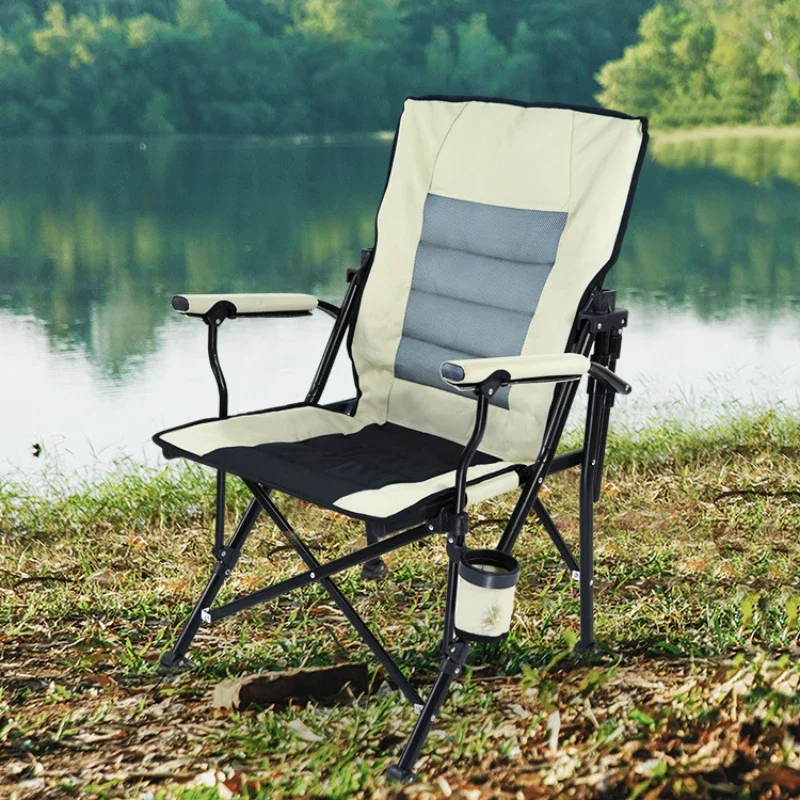 Klappstuhl im Freien, tragbar, Camping, Zuhause, Freizeit, Skizzieren, Angelstuhl, Chefstuhl, hohe Rückenlehne