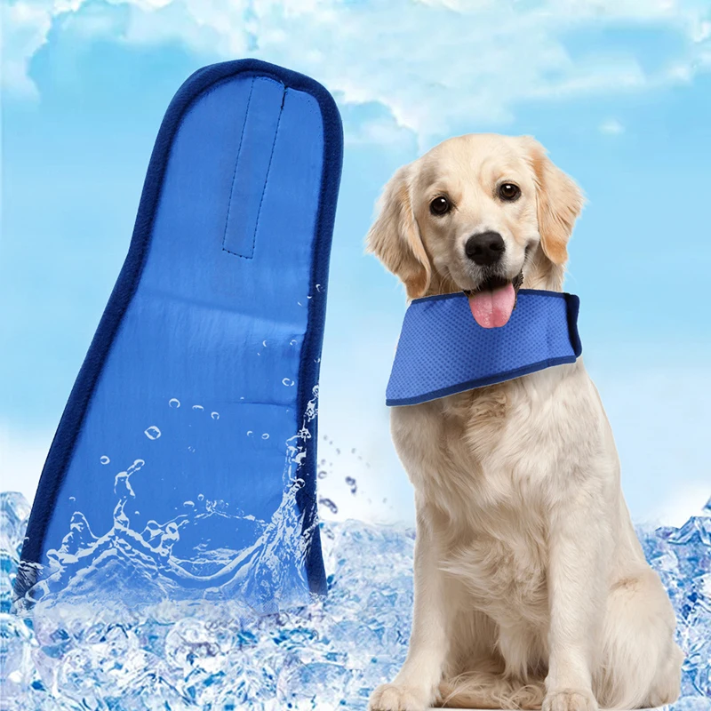 Summer Chill Dog Collar Cooling Collar Reusable Physical Cooling Scarf Breathable Outdoor Pet Scarf To Prevent Heatstroke